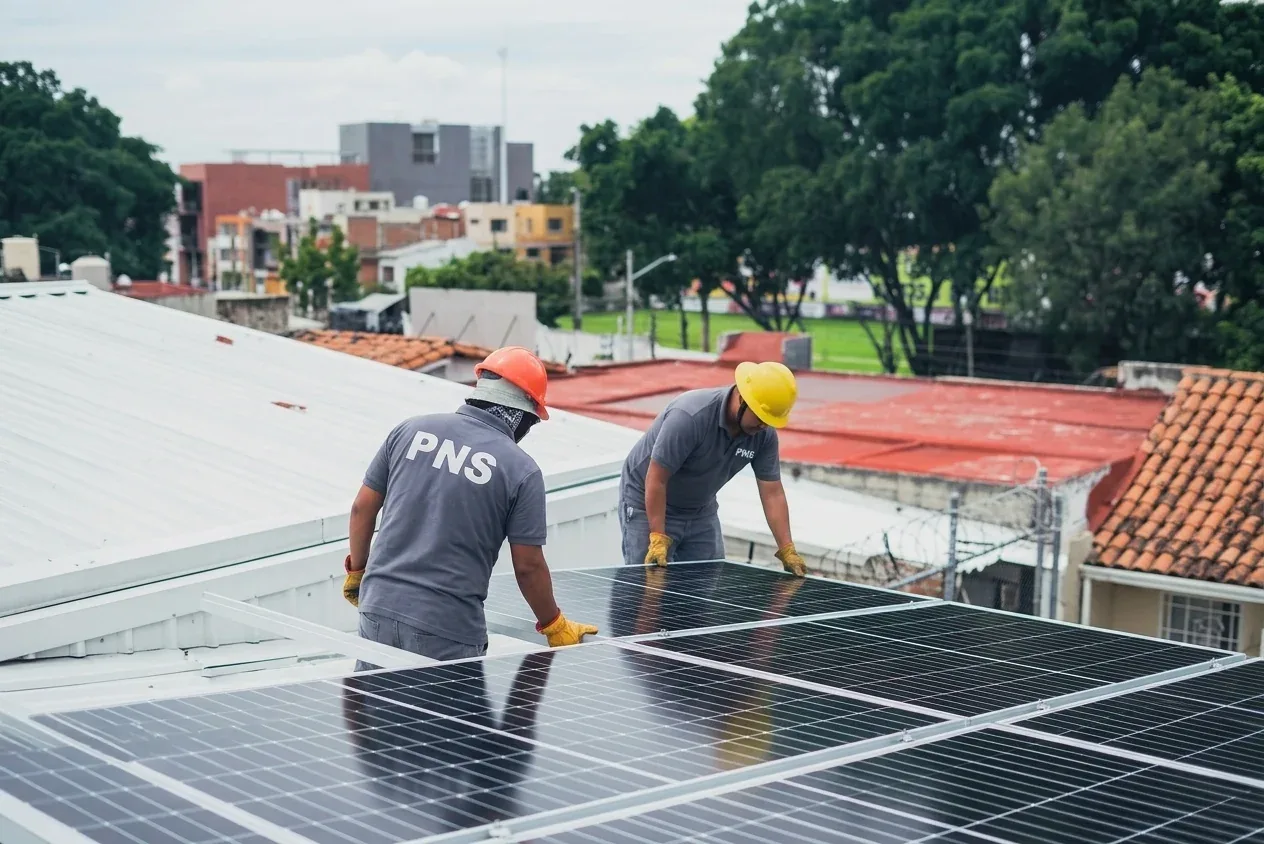 Installation de panneaux solaires